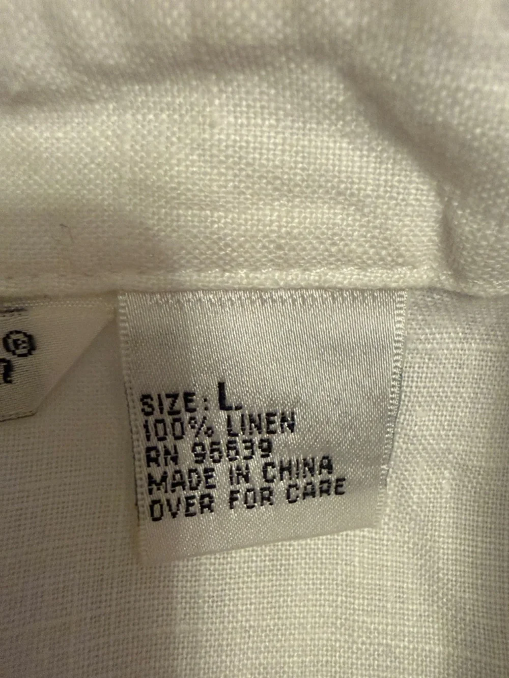 Richard Malcolm Irish Linen Ladybug Embroidered Button Top White Size L - Picture 5 of 8